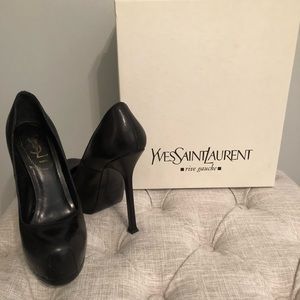 EUC Saint Laurent Black Tribtoo Pumps w/ Box sz 36